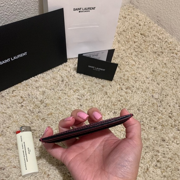 SAINT LAURENT PARIS CREDIT CARD CASE IN SMOOTH LEATHER - Picture 4 of 7